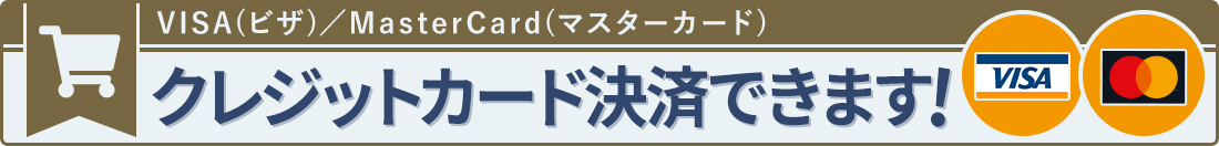 VISA/Mastercard クレジットカード決済できます!